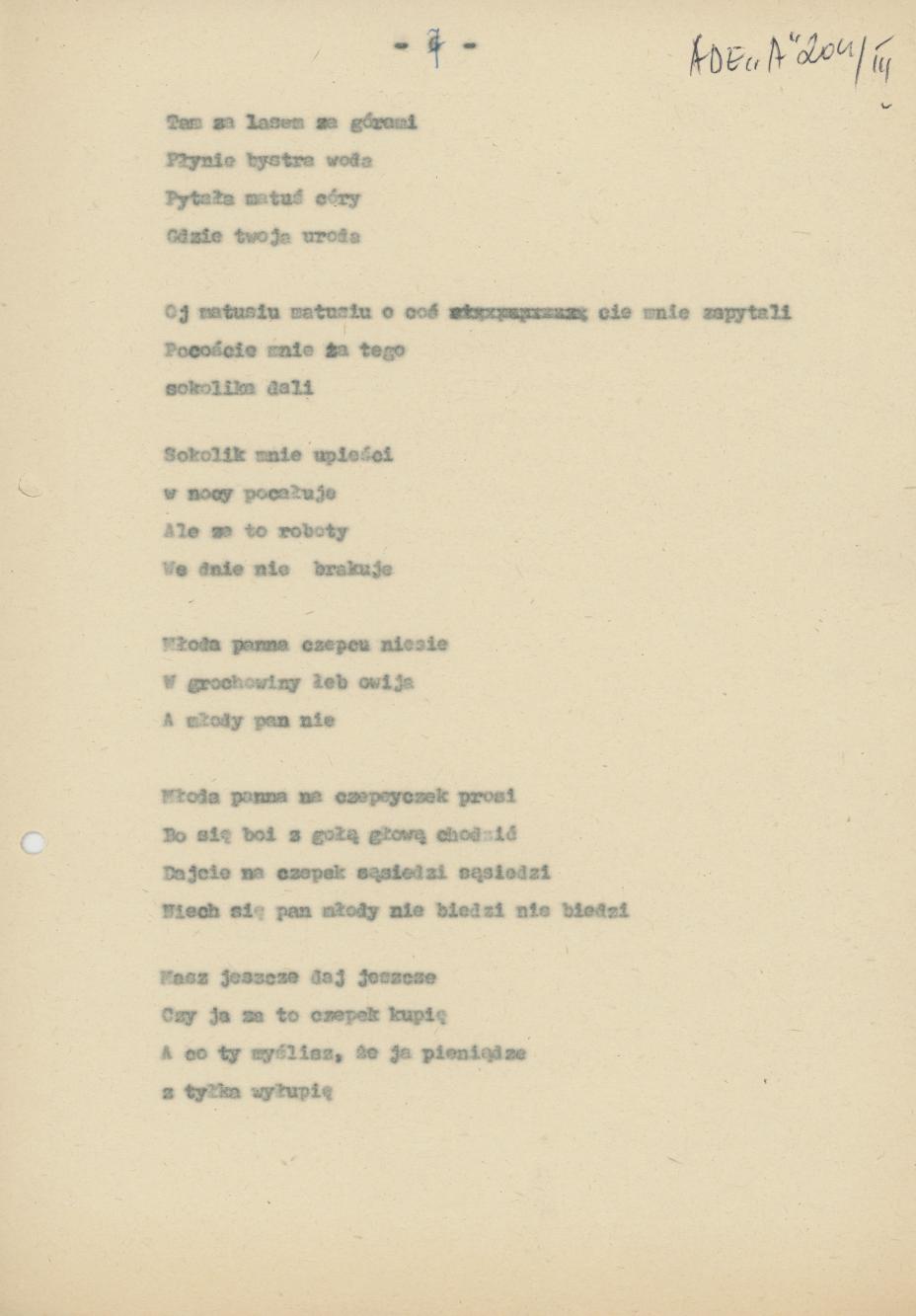 Przyśpiewki i zwyczaje weselne