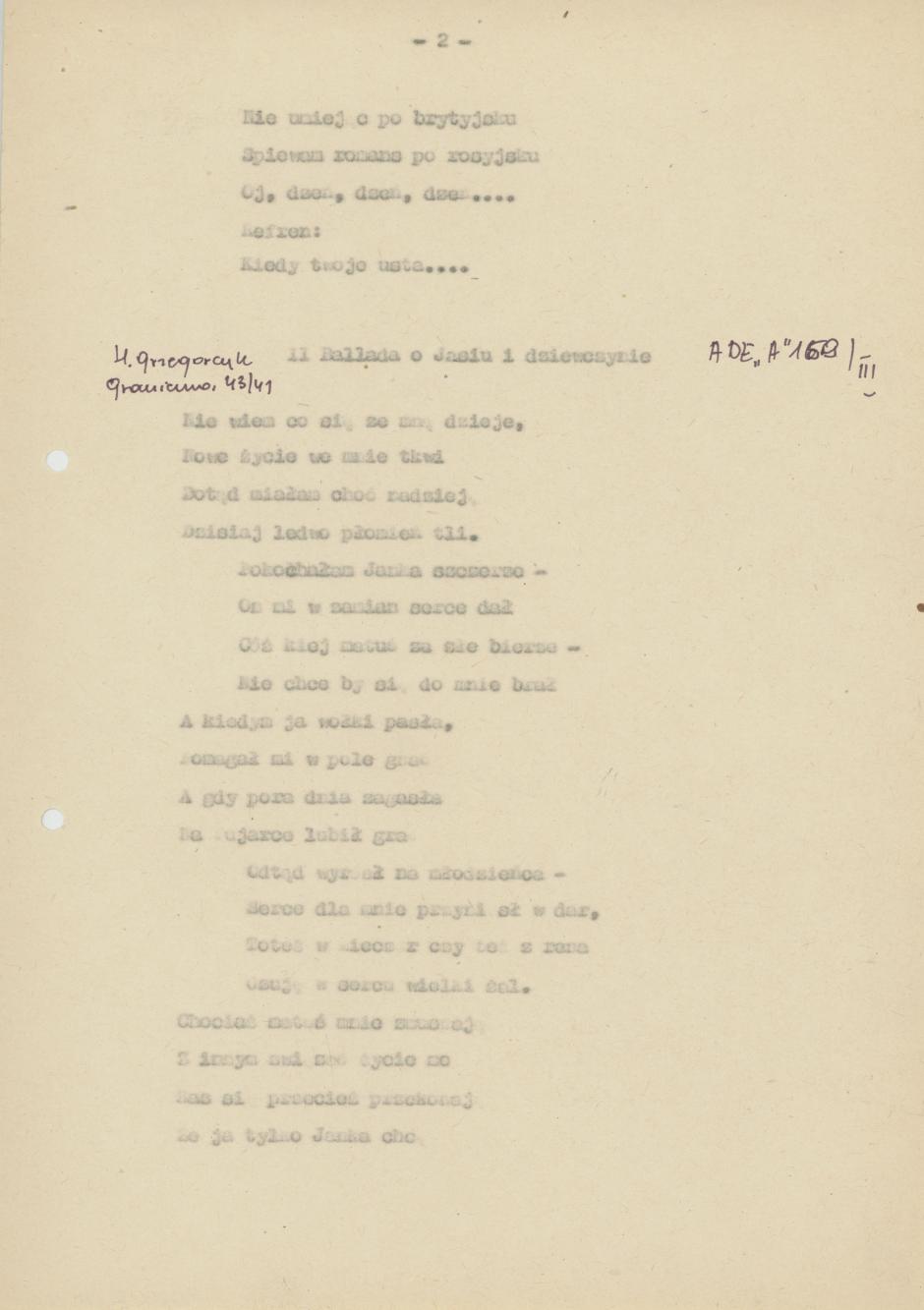 Ballada o Jasiu i dziewczynie