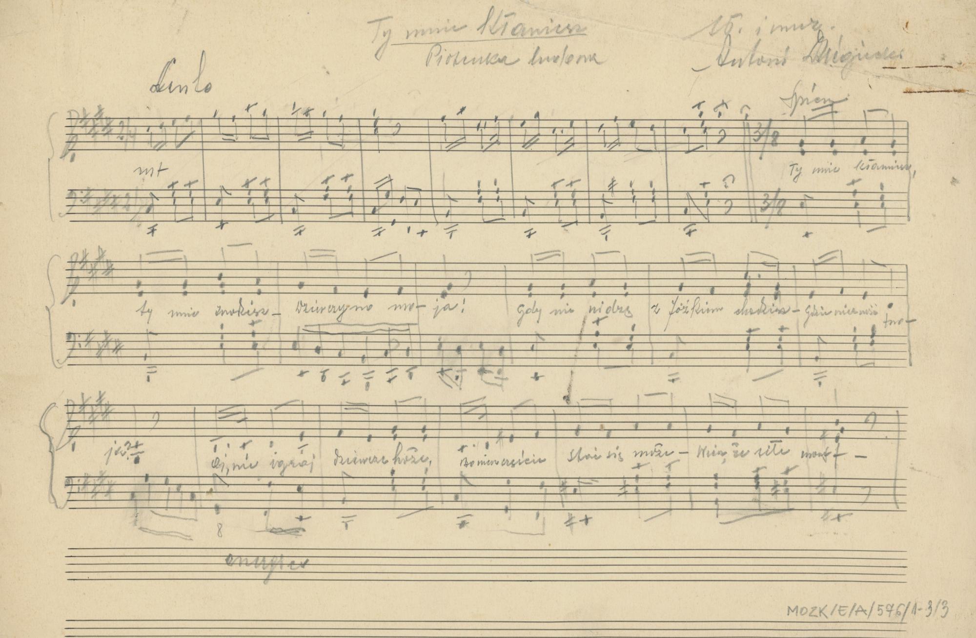 Ty mnie kłamiesz - piosenka ludowa