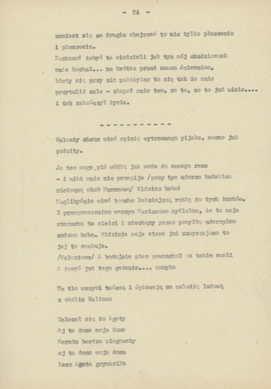 Śpiewy ludowe weselne na terenie miasta Kalisza i powiatu śpiewane, cz. 2