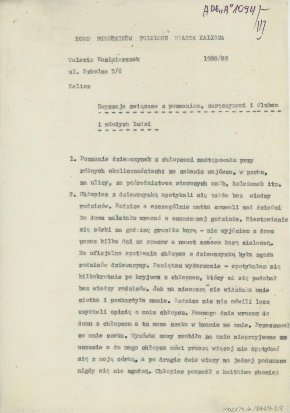 Zwyczaje związane z poznaniem, zaręczynami i ślubem młodych ludzi