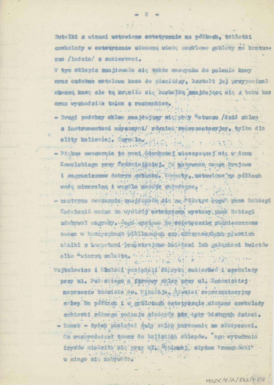 Sklepy kaliskie przed II wojną światową