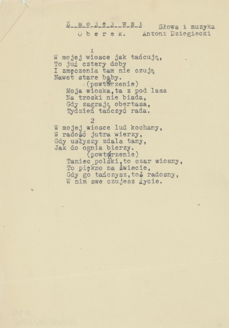 Z mojej wsi - oberek