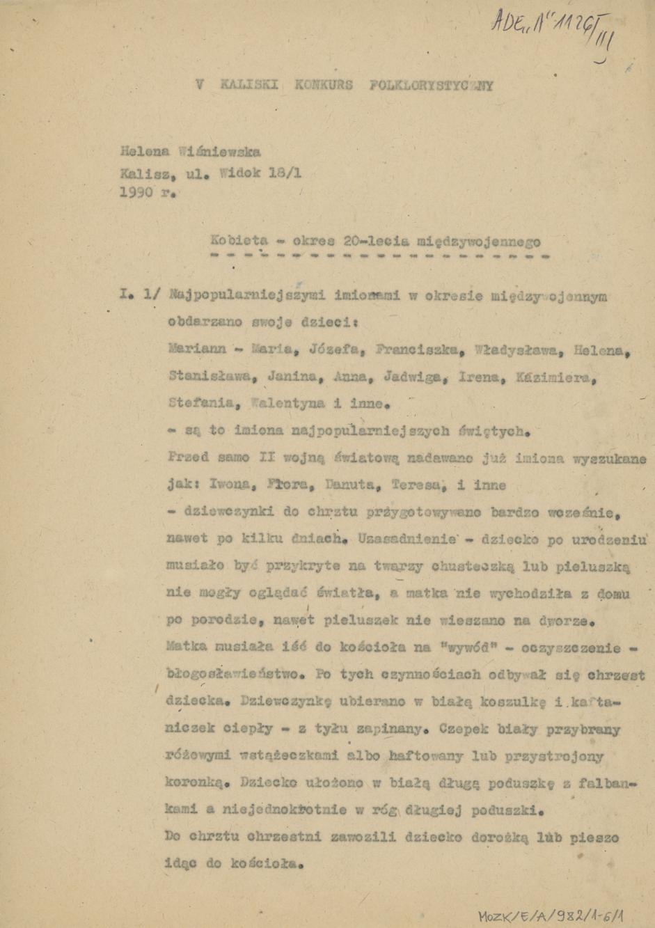 Kobieta - okres 20-lecia międzywojennego