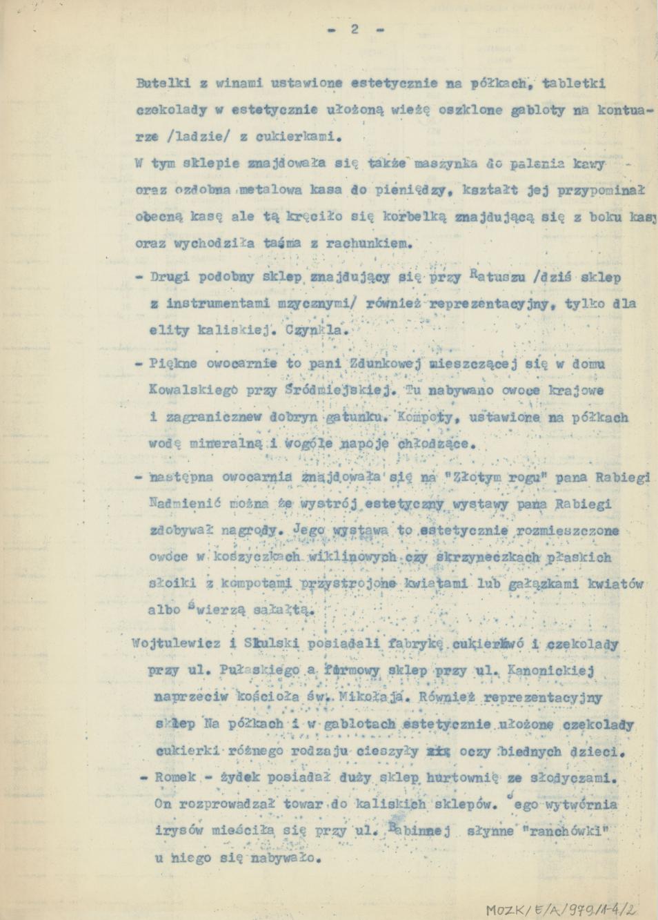 Sklepy kaliskie przed II wojną światową