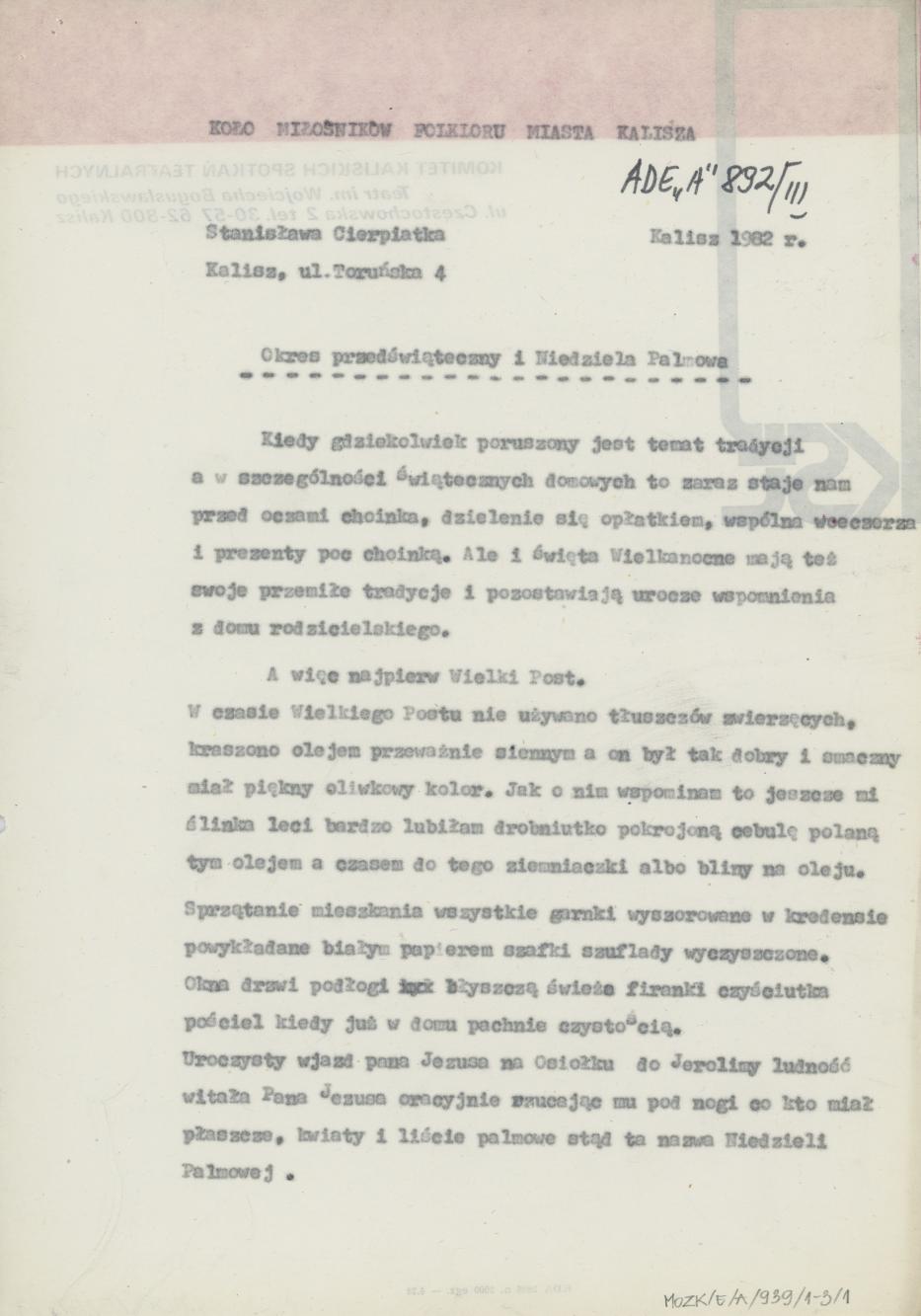 Okres przedświąteczny i Niedziela Palmowa