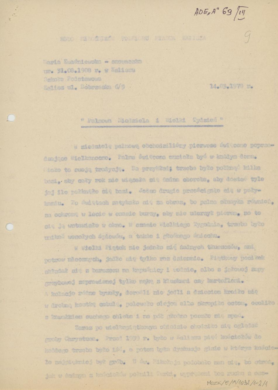 Palmowa Niedziela i Wielki Tydzień