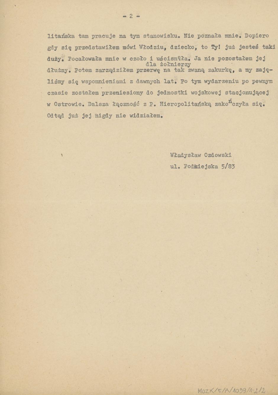 Wspomnienie o Zofii Hieropolitańskiej