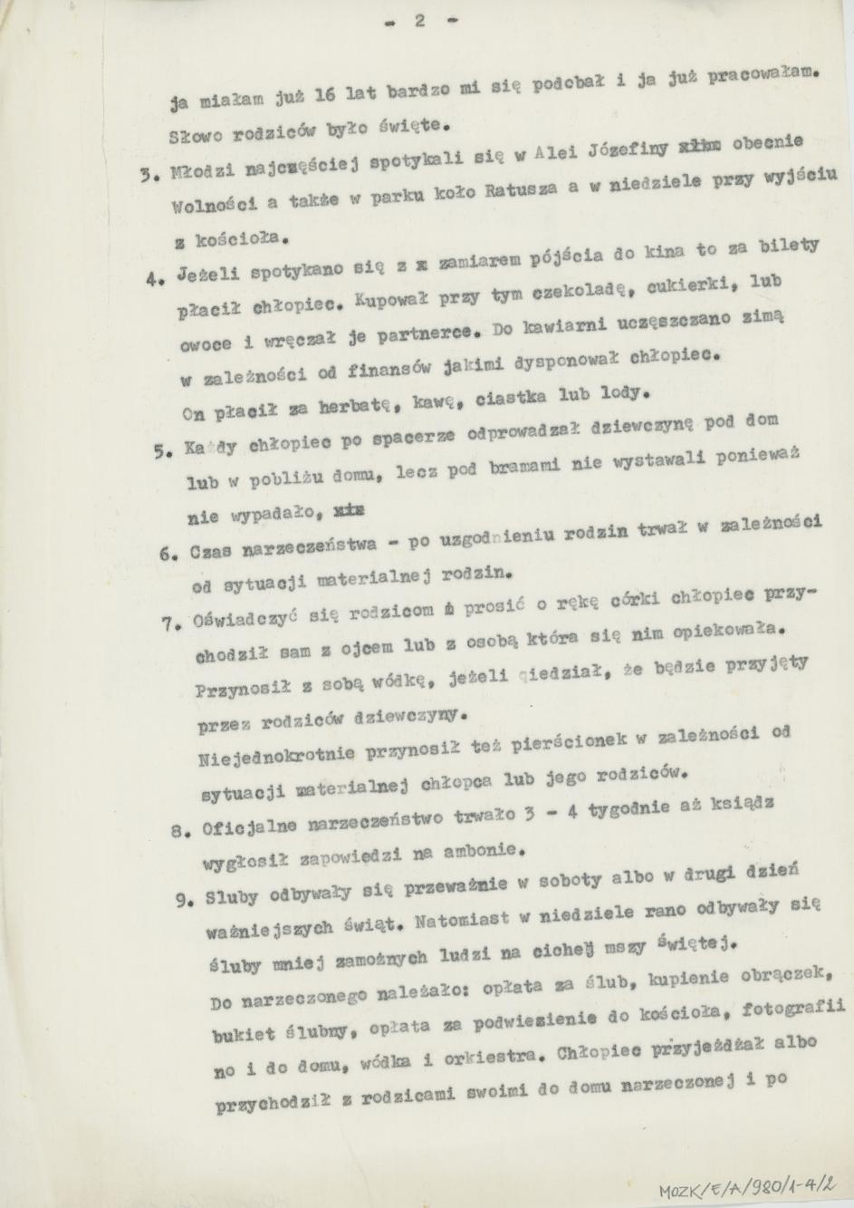 Zwyczaje związane z poznaniem, zaręczynami i ślubem i młodych ludzi