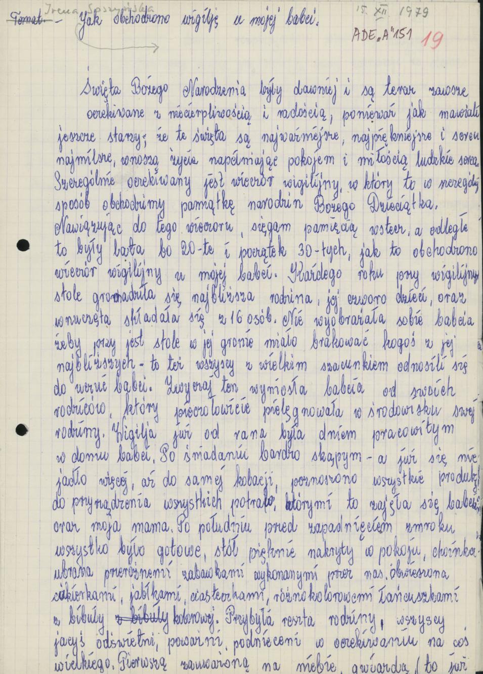 Jak obchodzono wigilię u mojej babci