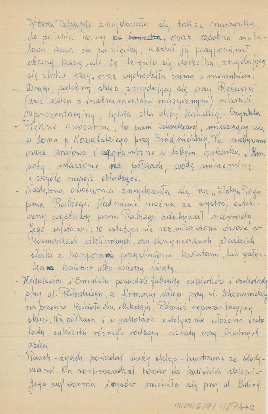 Sklepy kaliskie przed II wojną światową