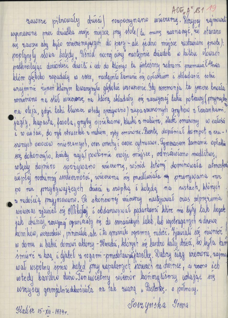 Jak obchodzono wigilię u mojej babci