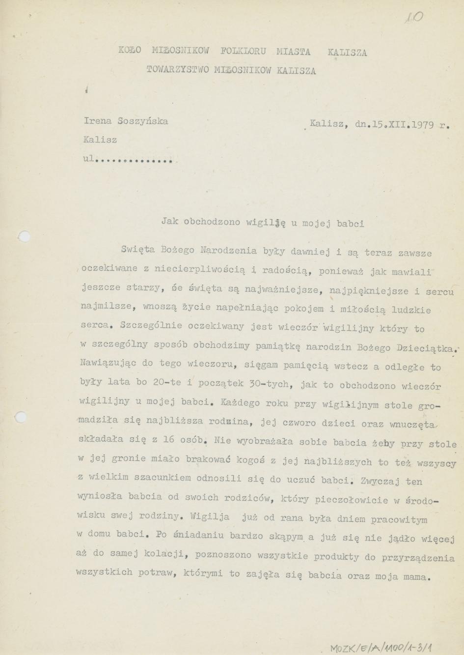 Jak obchodzono wigilię u mojej babci