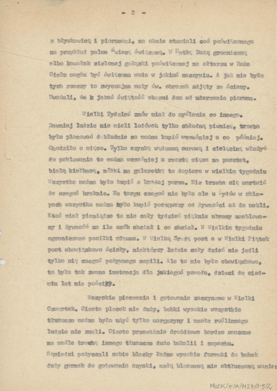 Przygotowania do świąt wielkanocnych przed trzydziestym dziewiątym rokiem