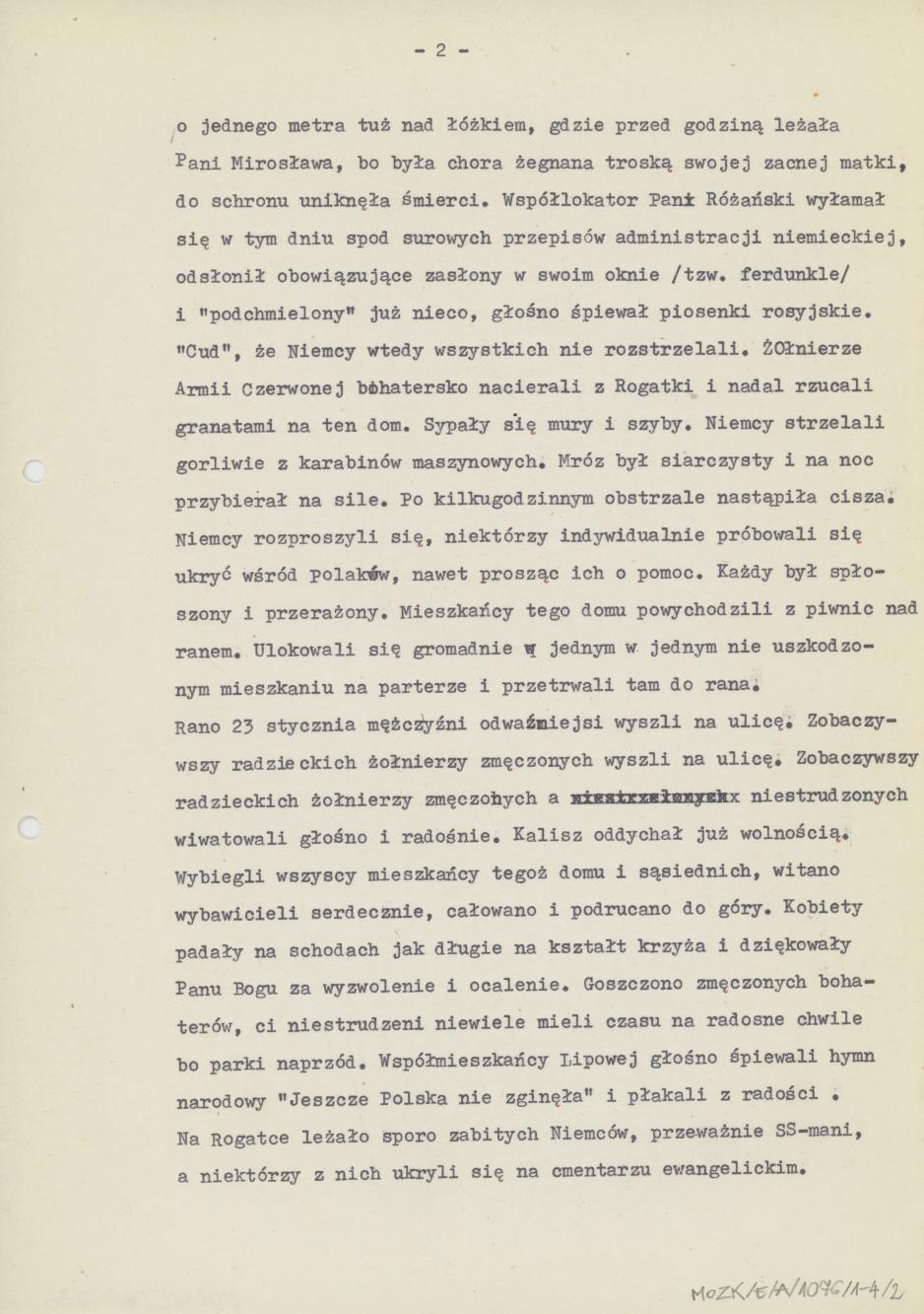 Dzień wyzwolenia miasta Kalisza 23 stycznia 1945