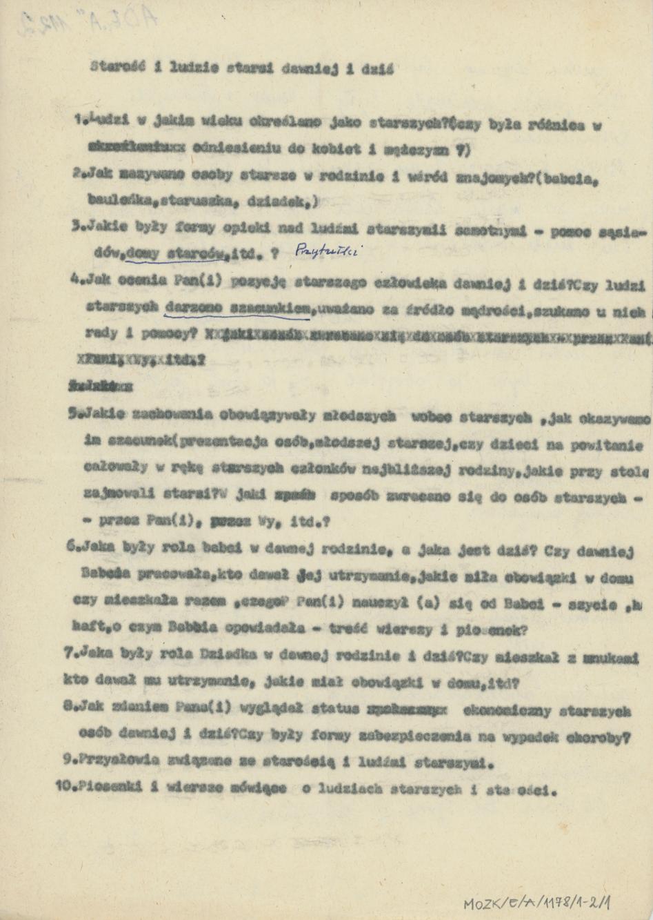 Starość i ludzie starsi dawniej i dziś