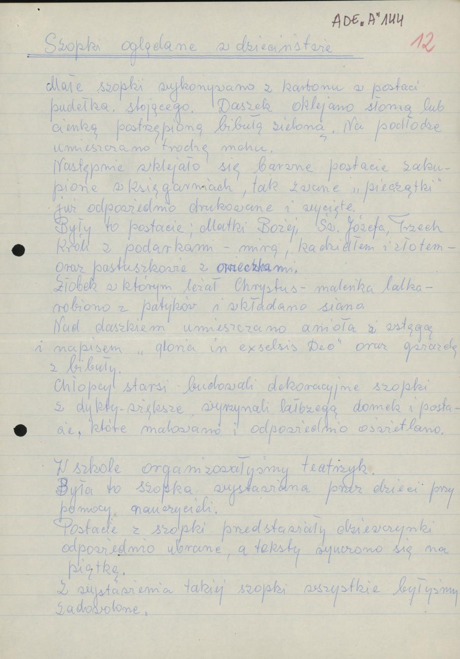 Szopka oglądana w dzieciństwie