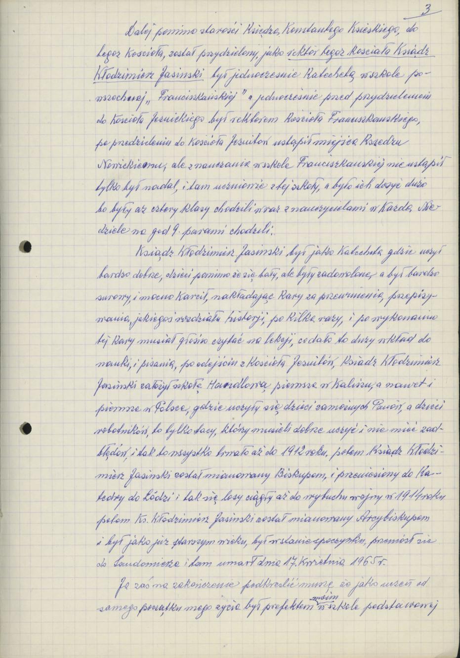 Opisy przeżycia księdza Konstantego Księskiego