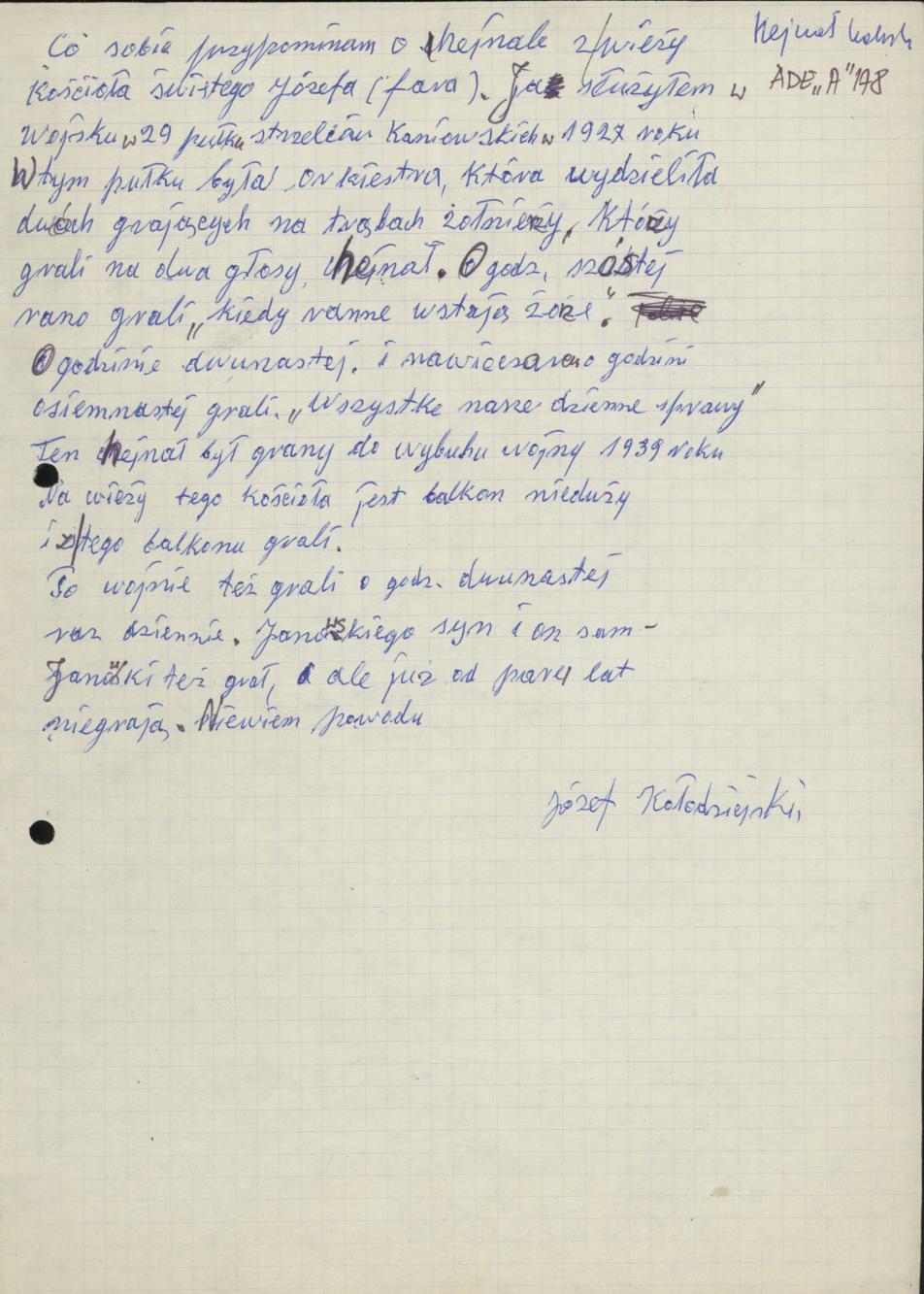 Co sobie przypominam o hejnale z wieży