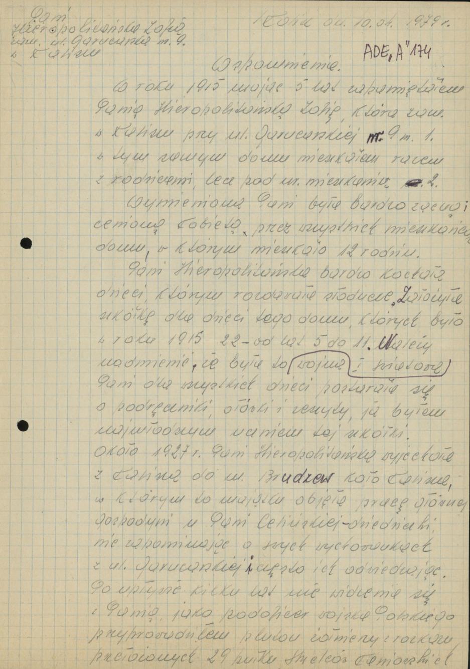 Wspomnienie o Zofii Hieropolitańskiej