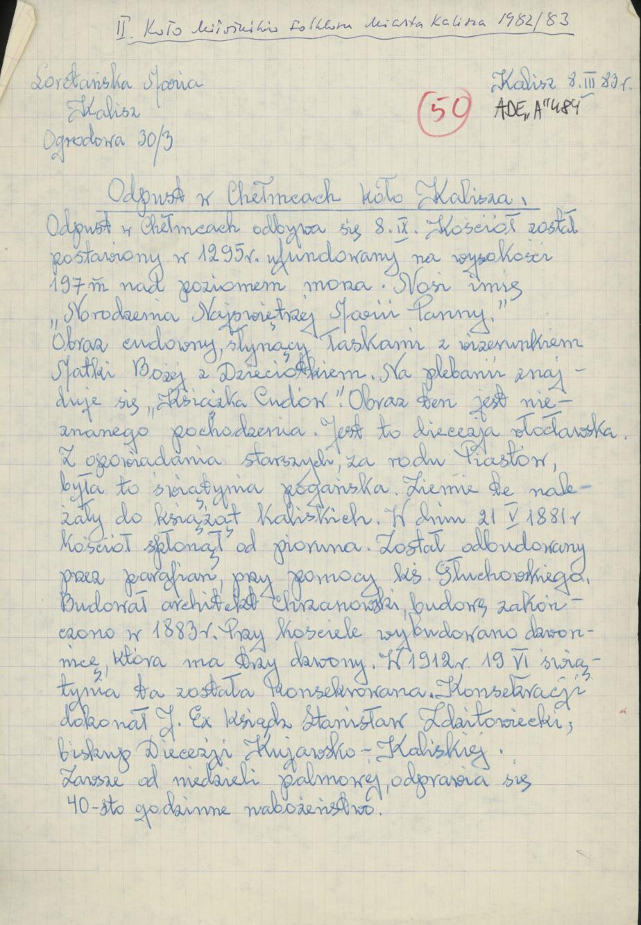 Odpust w Chełmcach koło Kalisza