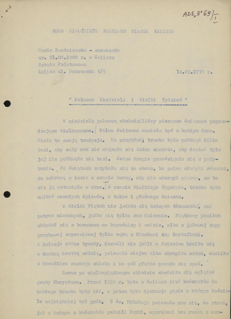 Palmowa Niedziela i Wielki Tydzień