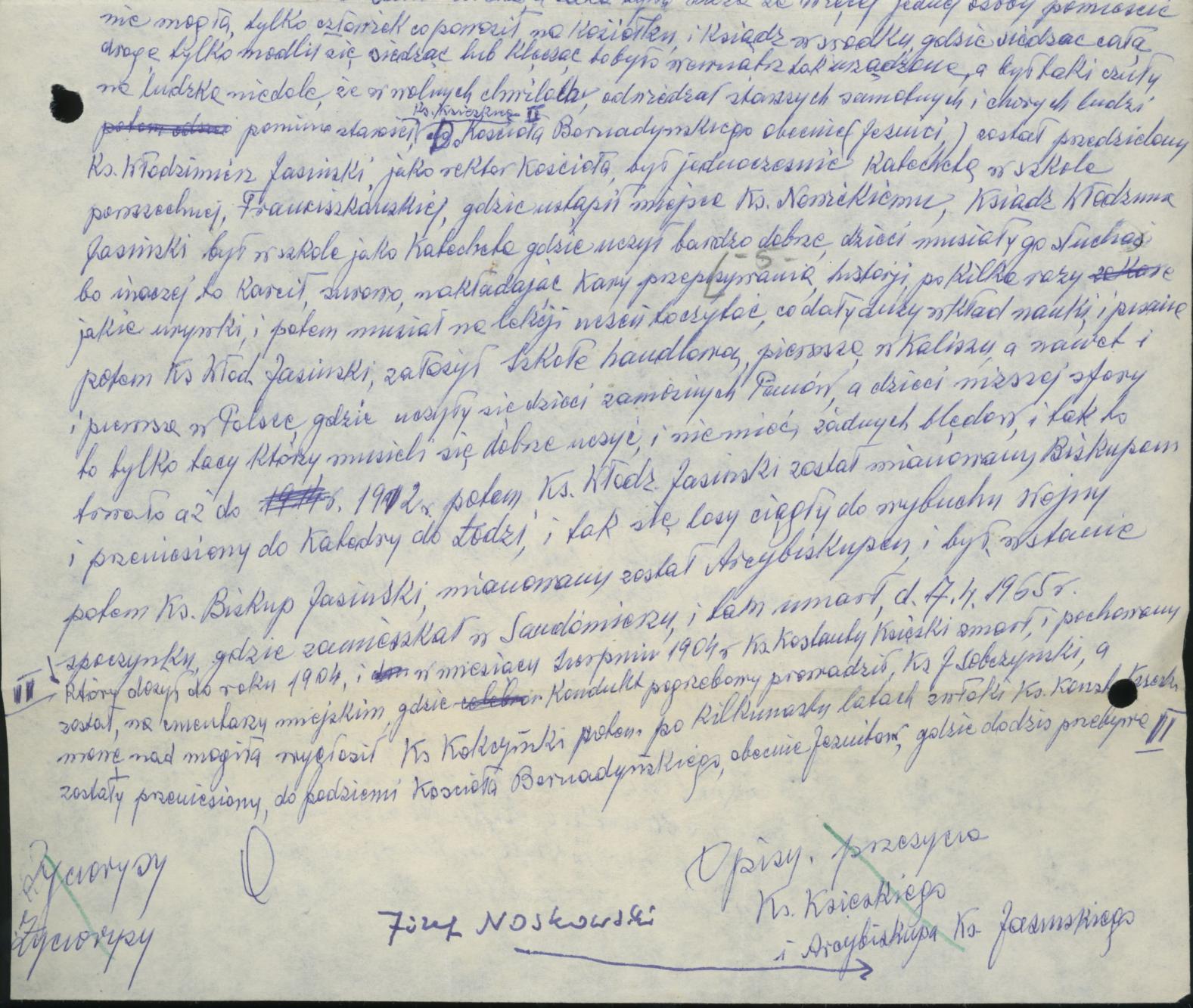 Opisy przeżycia księdza Konstantego Księskiego