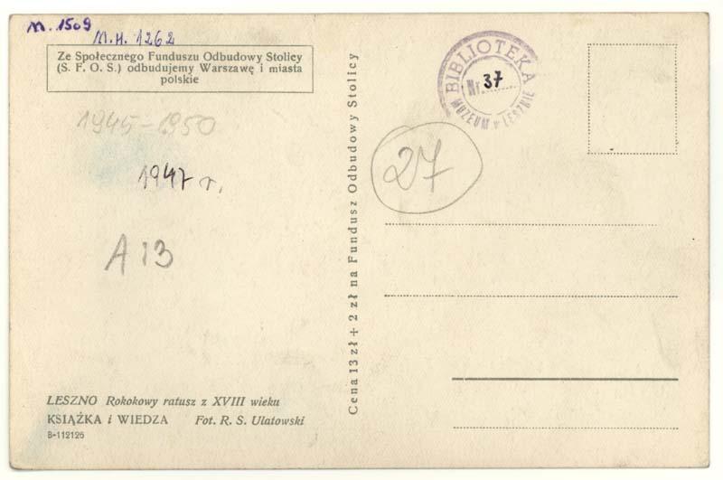 Rynek w Lesznie z Ratuszem