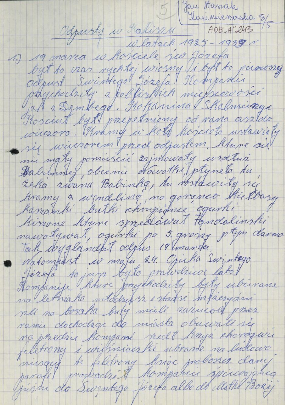 Odpusty w Kaliszu w latach 1925-1939