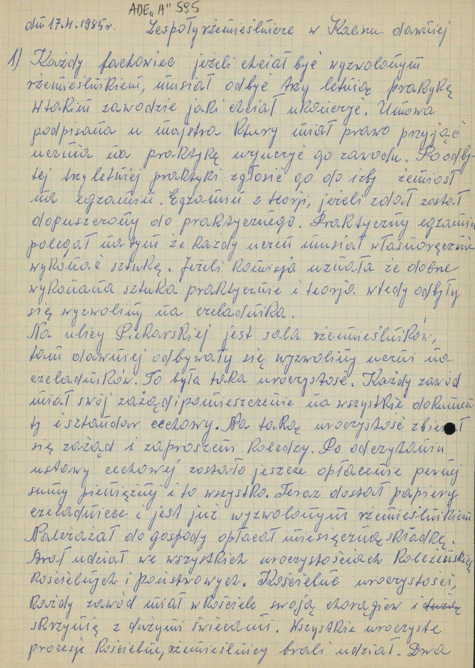 Zespoły rzemieślnicze w Kaliszu dawniej