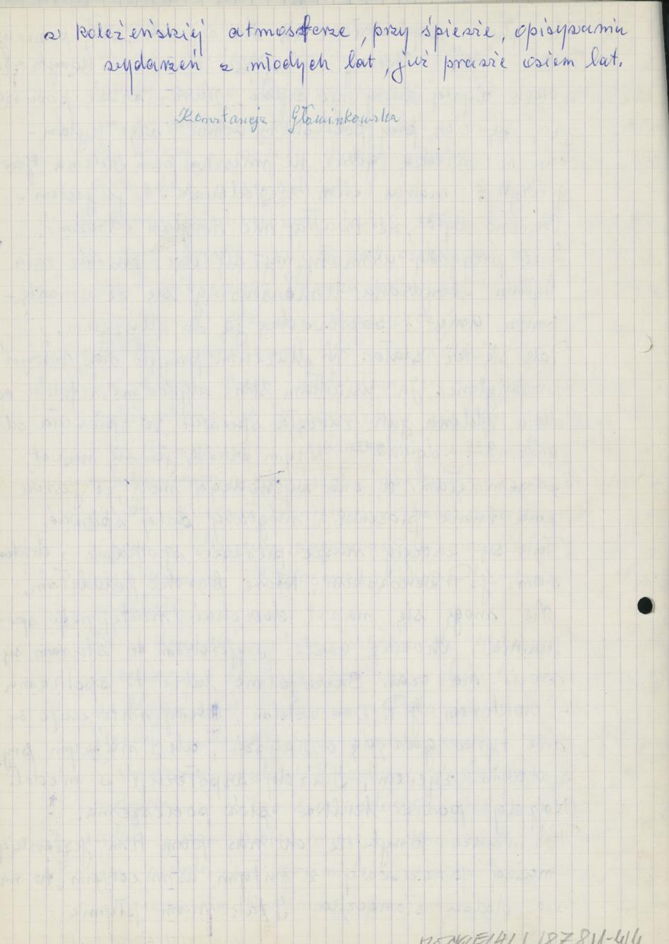 Wspomnienia sprzed siedmiu laty