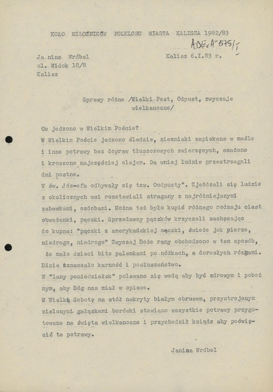 Sprawy różne - Wielki Post, odpust, zwyczaje wielkanocne