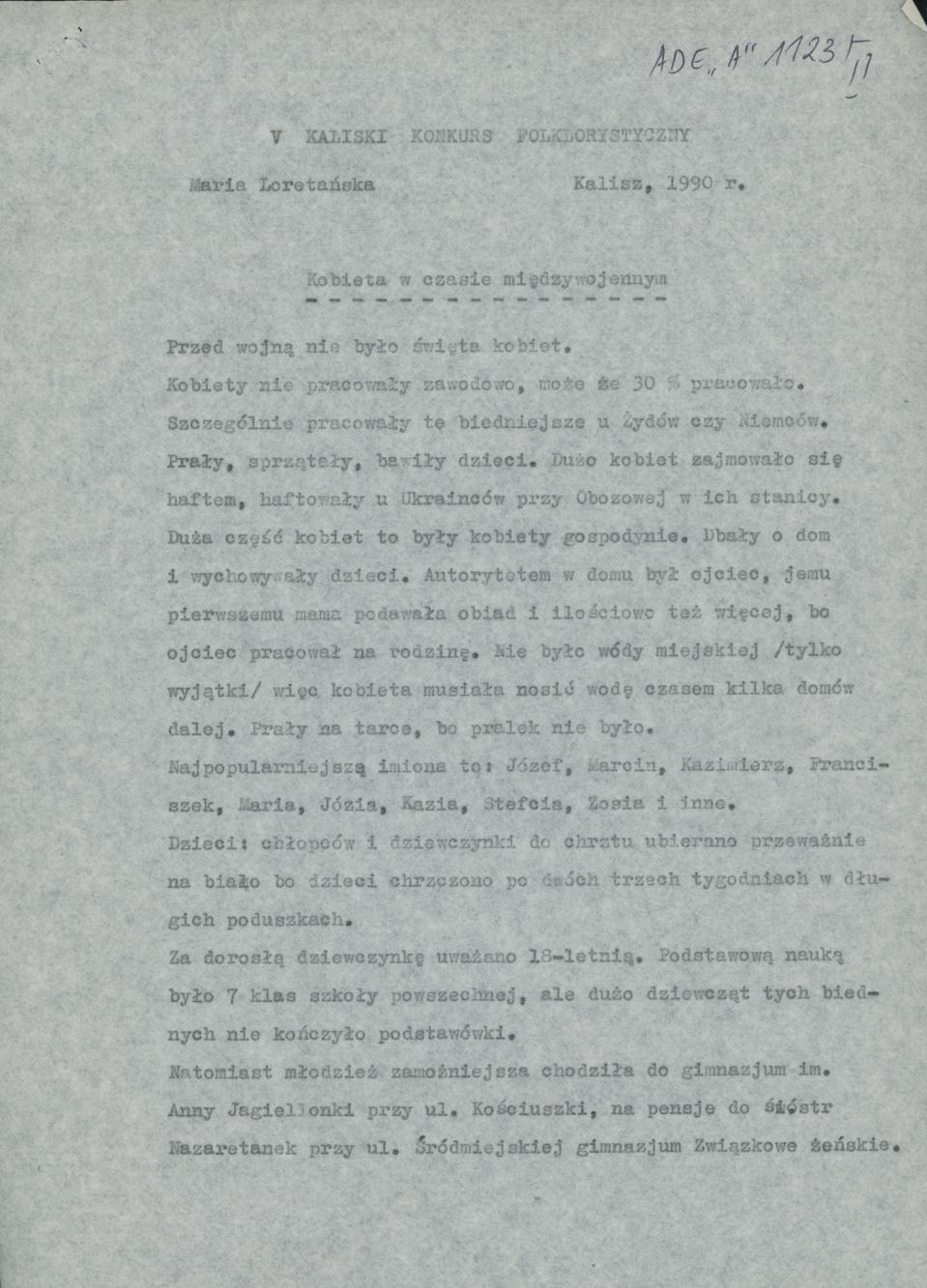 Kobieta w czasie międzywojennym