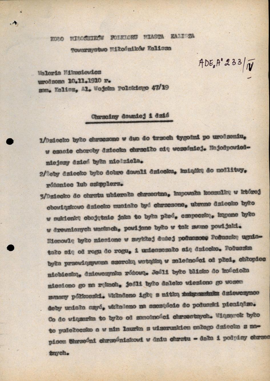 Chrzciny dawniej i dziś