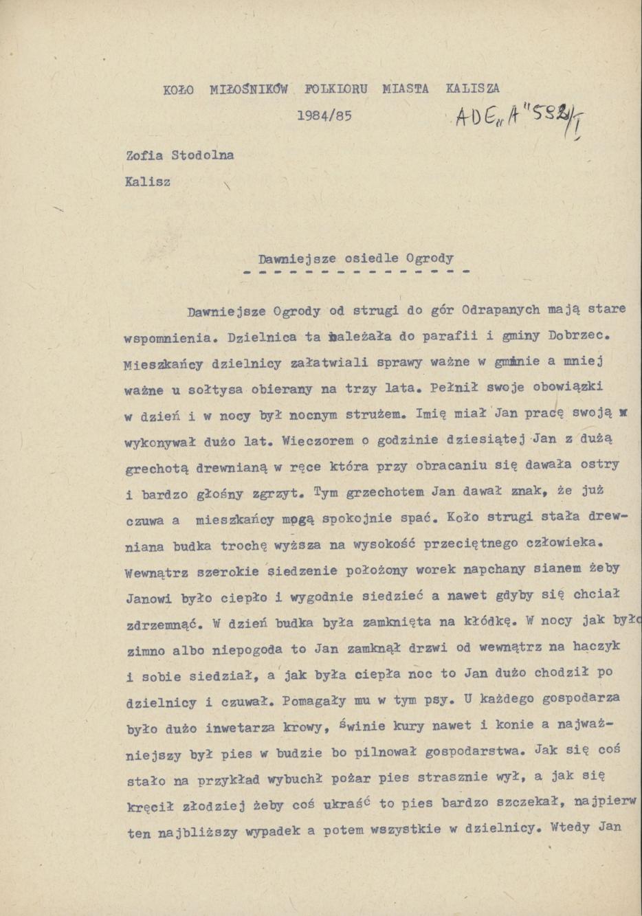 Dawniejsze osiedle Ogrody