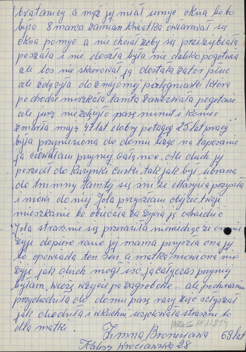 Opowieść o śmierci mojej Córki