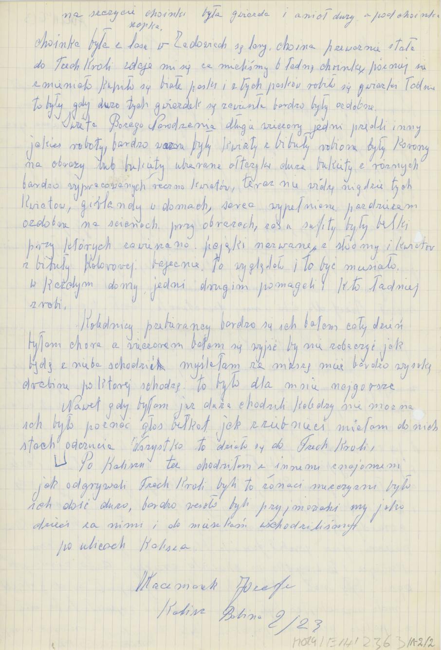 Moje wspomnienia z dziecinnych lat. Choinka