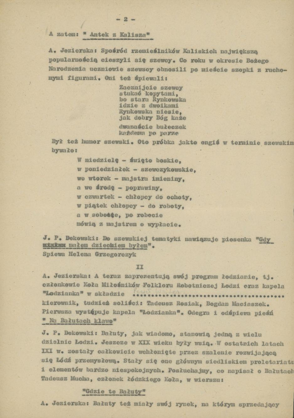 Spotkanie z piosenką robotniczą i ludową