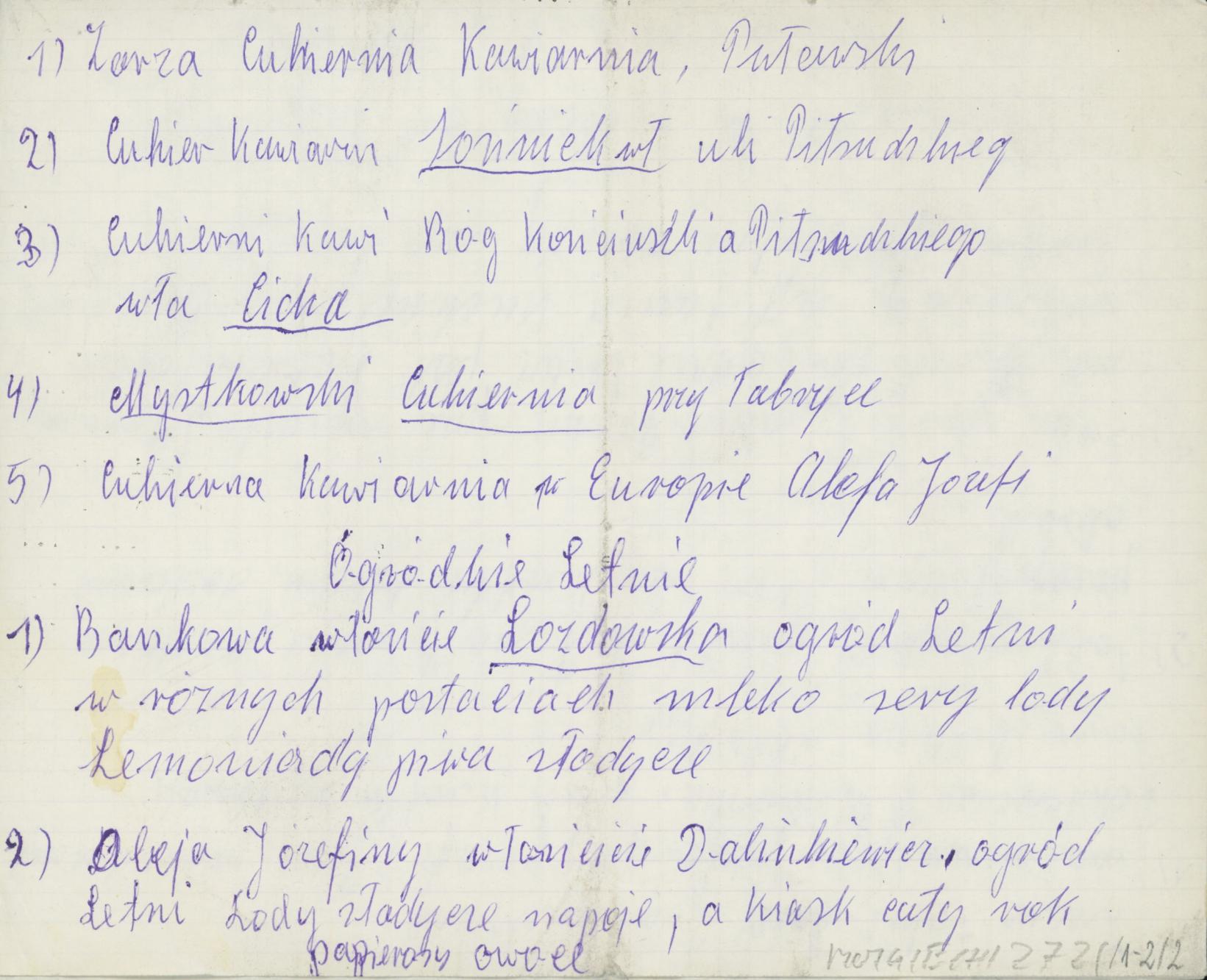 Kaliskie restauracje, kawiarnie, letnie ogródki i hotele w latach 1920-45