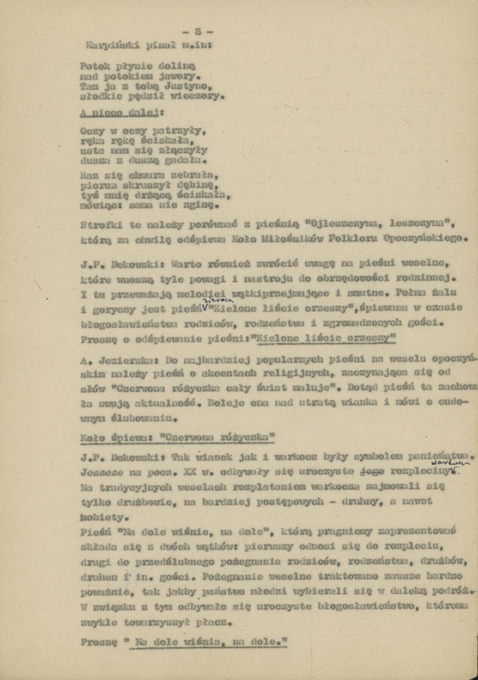 Spotkanie z piosenką robotniczą i ludową