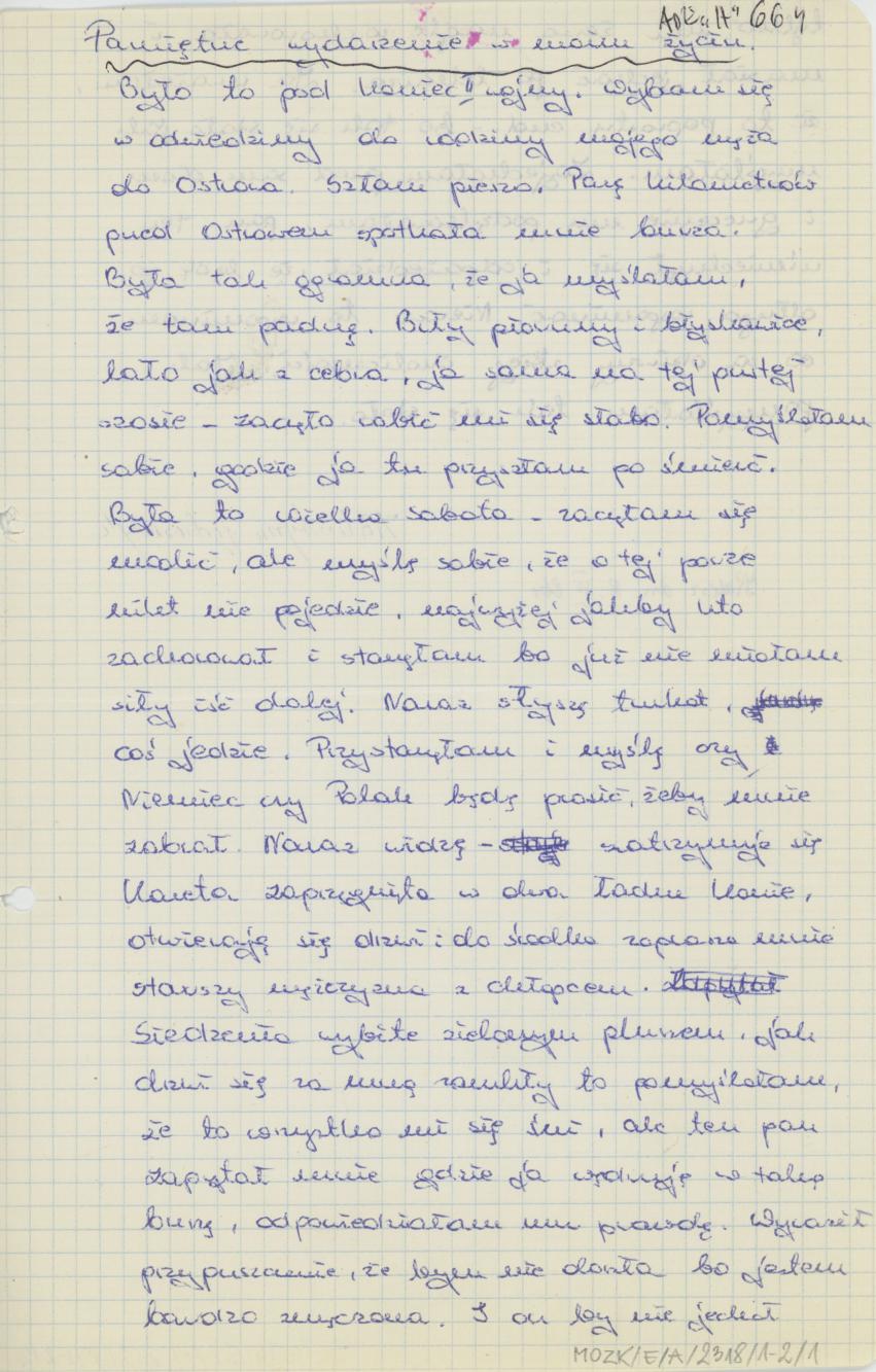 Pamiętne wydarzenie w moim życiu