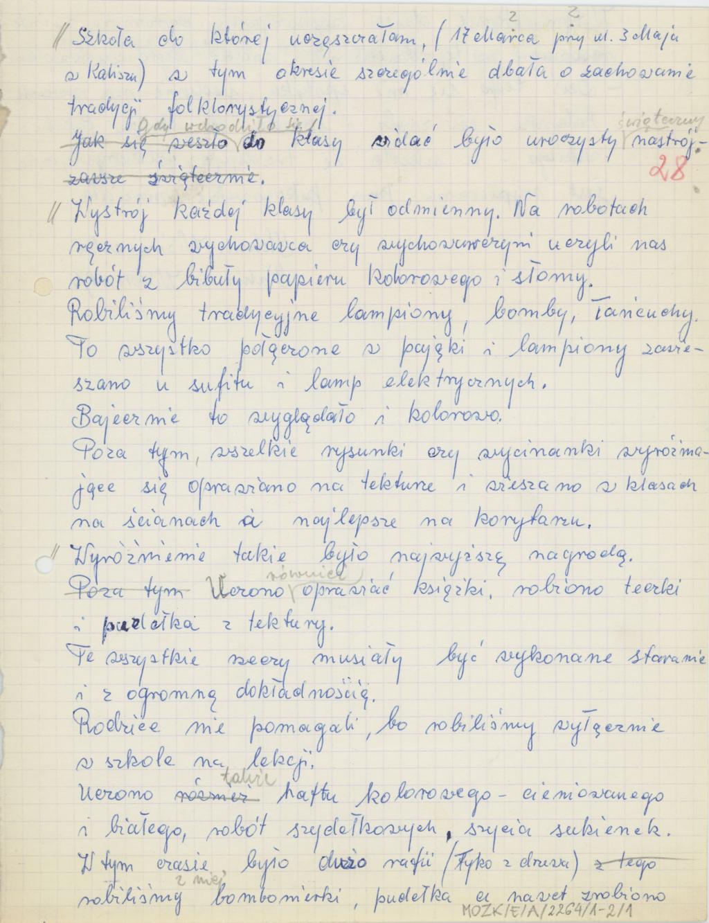 Dekoracja wnętrz klas szkolnych - lata 1922-1929 r.