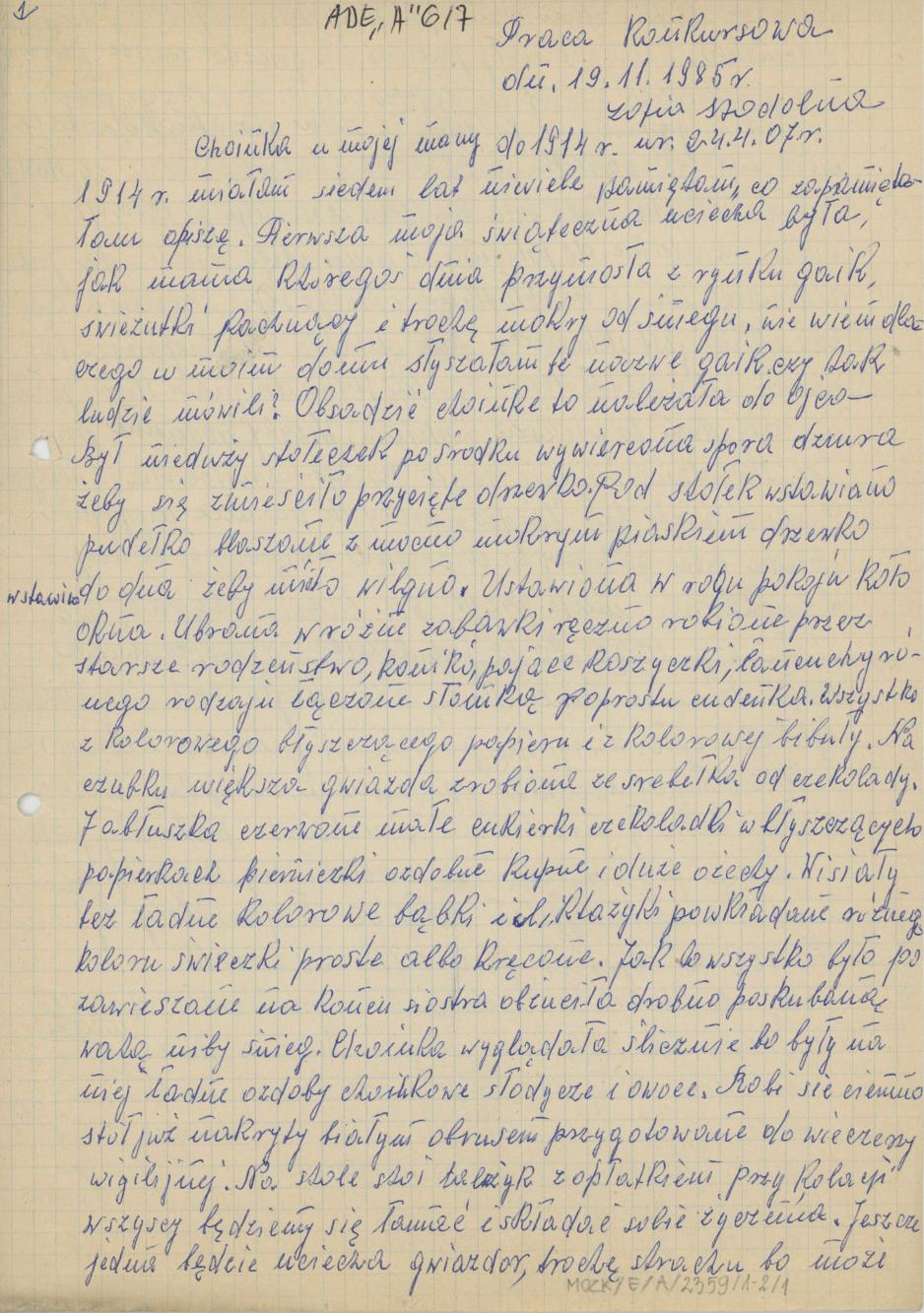 Choinka u mojej mamy