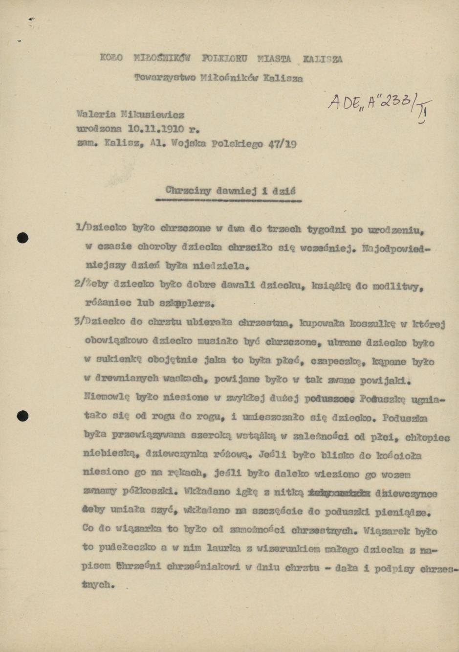 Chrzciny dawniej i dziś