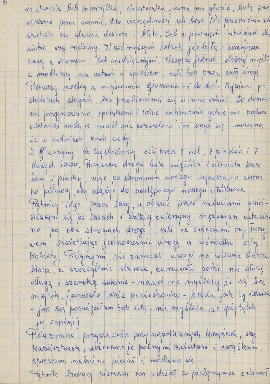 Pielgrzymki piesze z Kalisza do Częstochowy - okres przedwojenny i międzywojenny