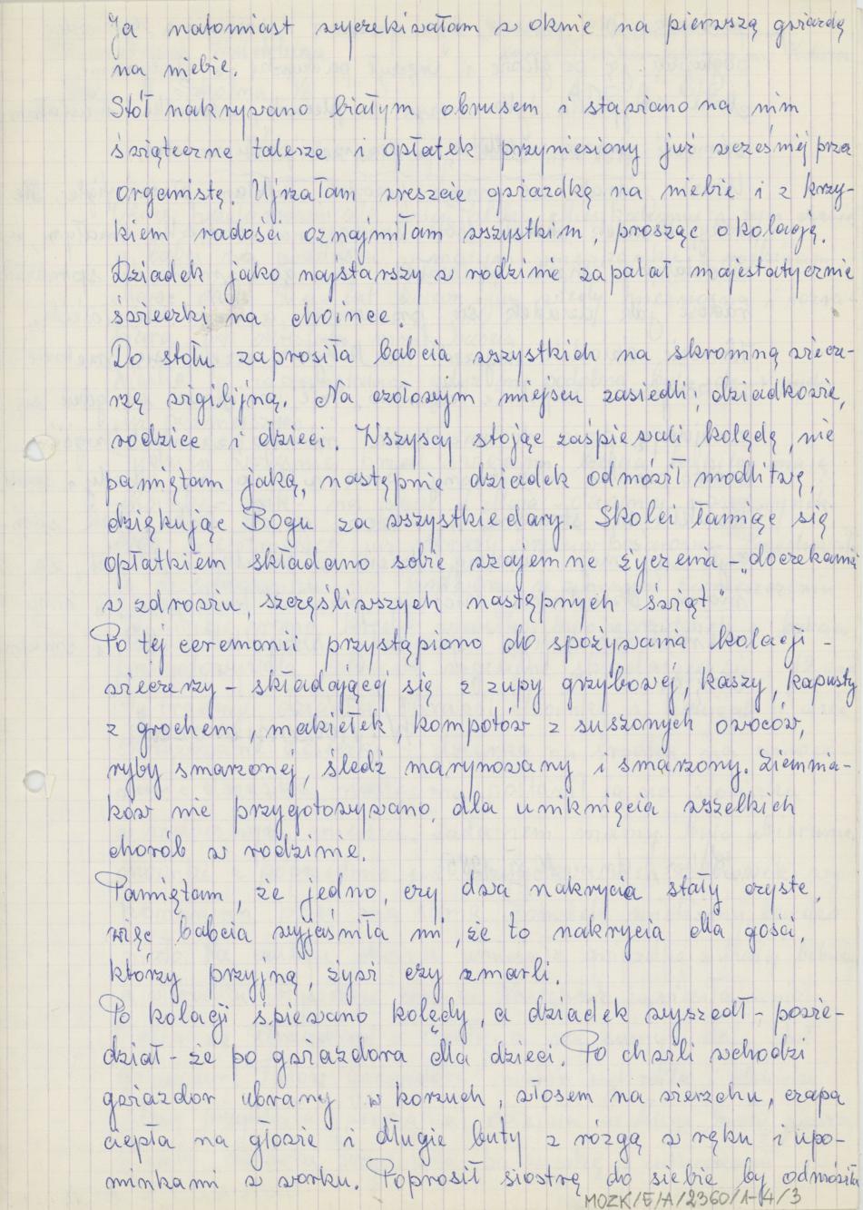 Choinka u mojej babci, rok 1917