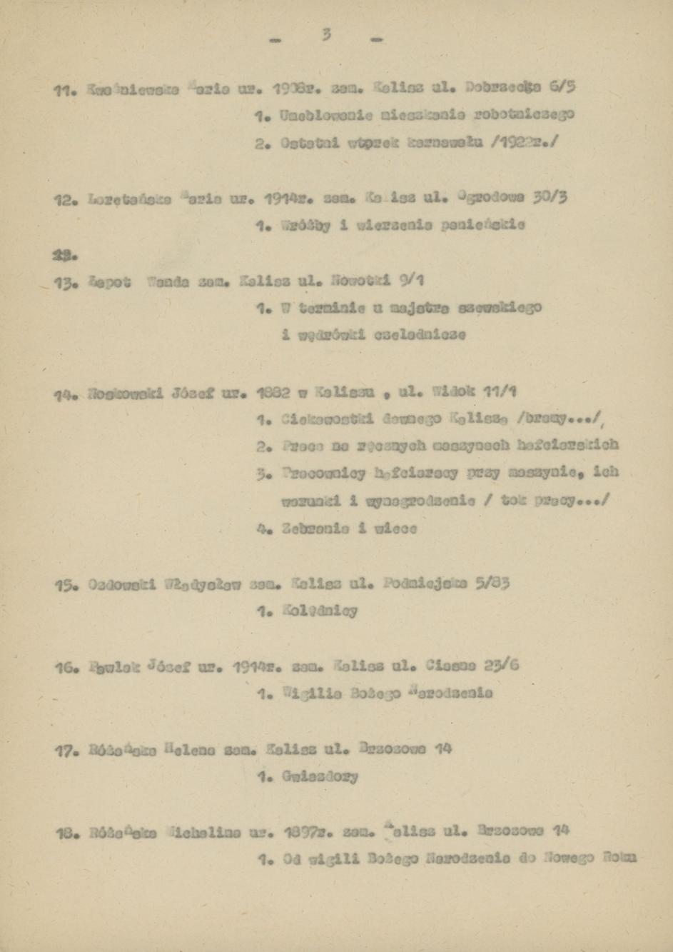 Wykaz uczestników Konkursu Folklorystycznego miasta Kalisza 1976/77