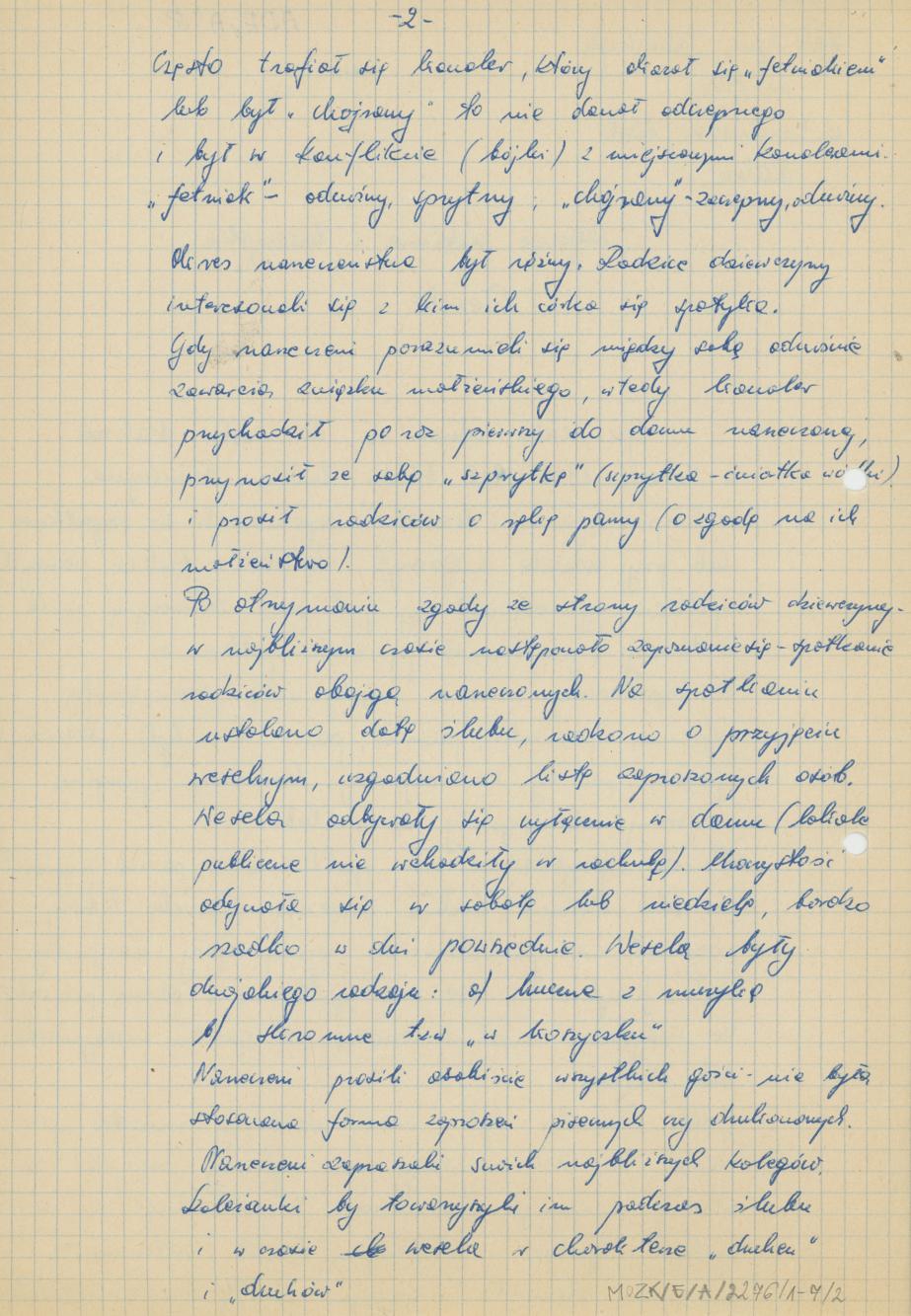 Zwyczaje rodzinne i towarzyskie. Wesele