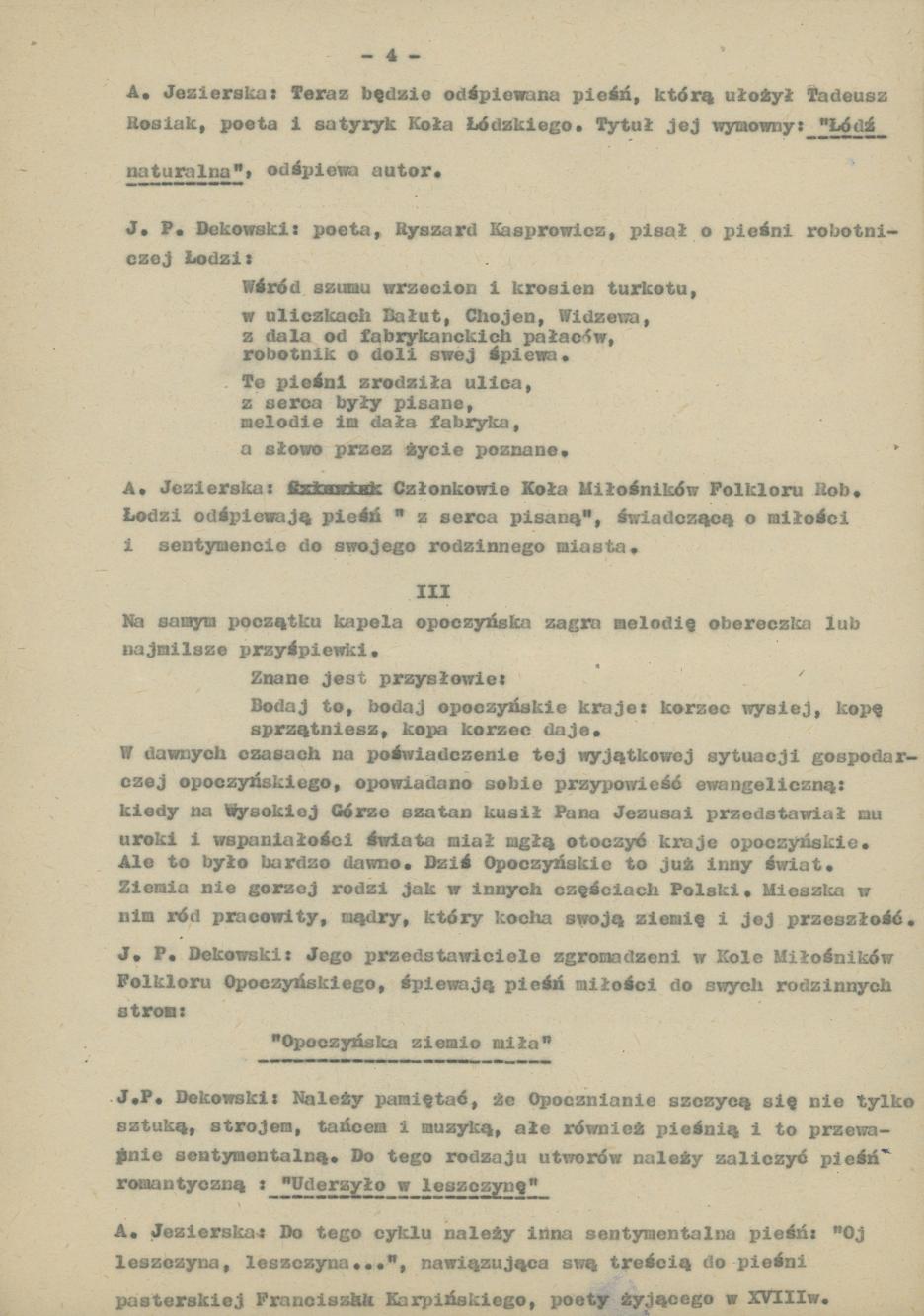 Spotkanie z piosenką robotniczą i ludową