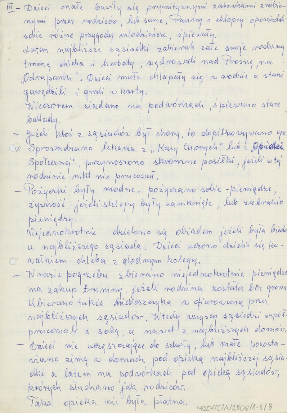 Współżycie sąsiedzkie - lata 1920-30